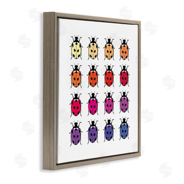 Stupell Industries Martina Pavlova | Rainbow Ladybugs Pattern Wall Art