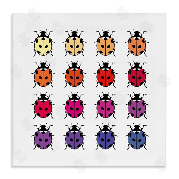 stupell industries Martina Pavlova | Rainbow Ladybugs Pattern Wall Art