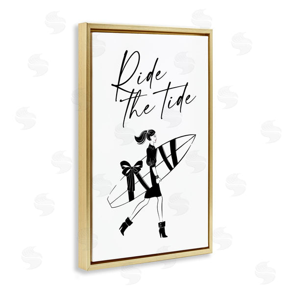 Stupell Industries Martina Pavlova | Ride The Tide Surfer