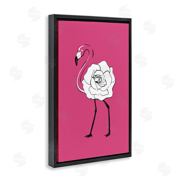 Stupell Industries Martina Pavlova | Rose Blossom Flamingo