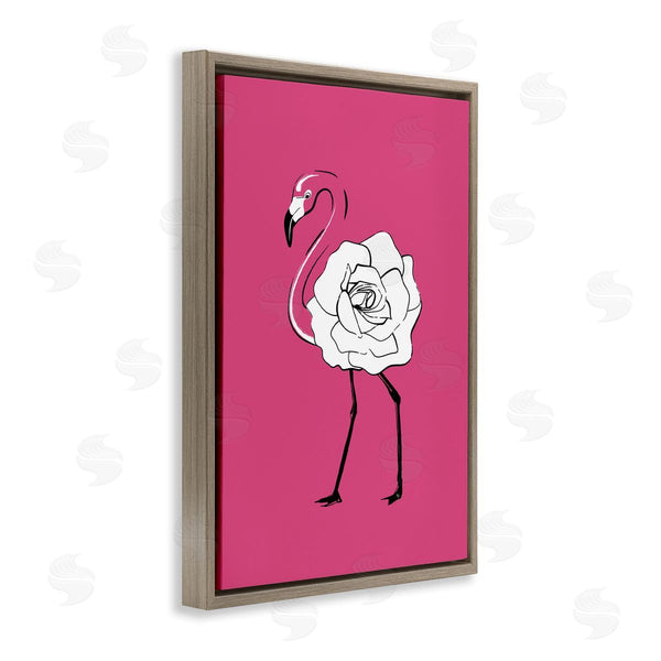 Stupell Industries Martina Pavlova | Rose Blossom Flamingo