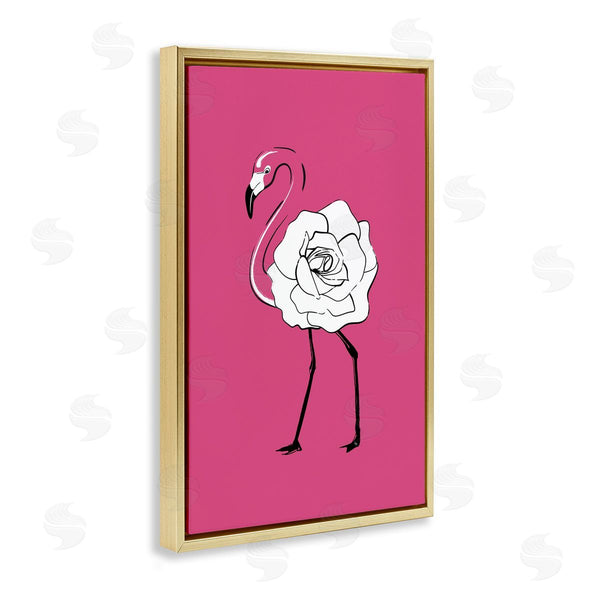 Stupell Industries Martina Pavlova | Rose Blossom Flamingo