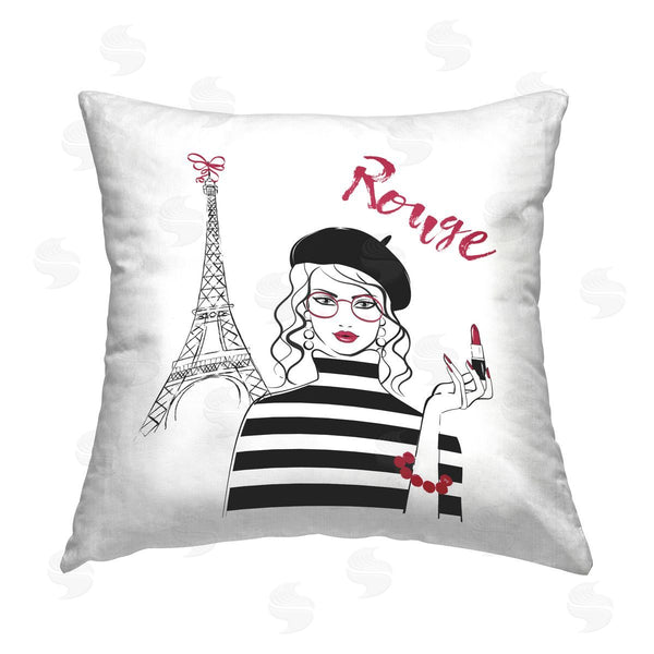 stupell industries Martina Pavlova | Rouge Parisian Fashion Printed Throw Pillow