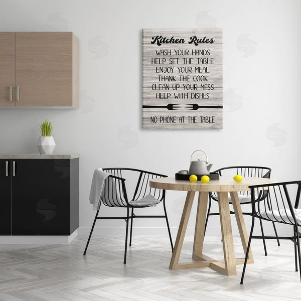 Stupell Industries Martina Pavlova | Rustic Kitchen Rules Wall Art