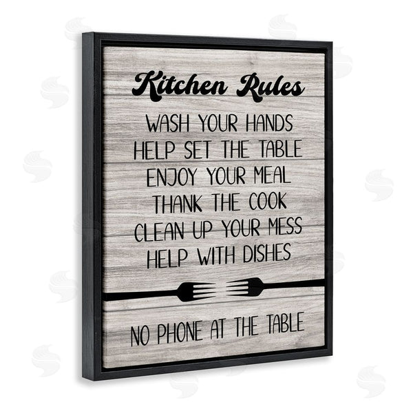 Stupell Industries Martina Pavlova | Rustic Kitchen Rules Wall Art