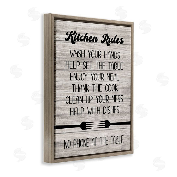 Stupell Industries Martina Pavlova | Rustic Kitchen Rules Wall Art