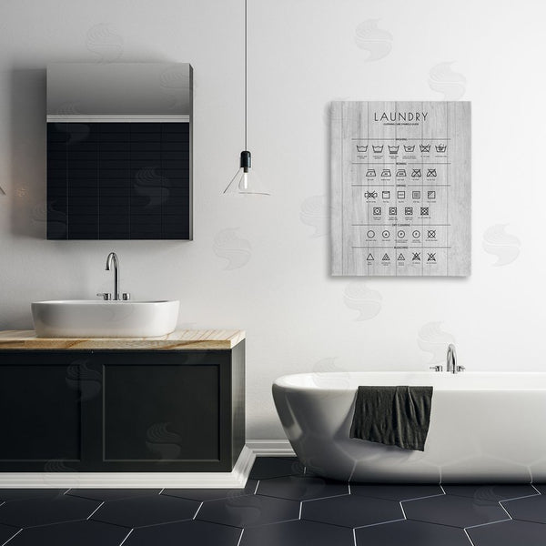 Stupell Industries Martina Pavlova | Rustic Laundry Diagram Wall Art