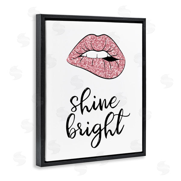 Stupell Industries Martina Pavlova | Shine Bright Pink Glam Lips Wall Art