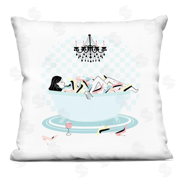 stupell industries Martina Pavlova | Shoe Lover Bath Time Printed Throw Pillow