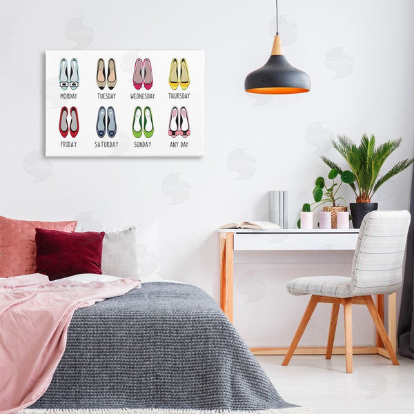 Stupell Industries Martina Pavlova | Shoe Week Days Wall Art