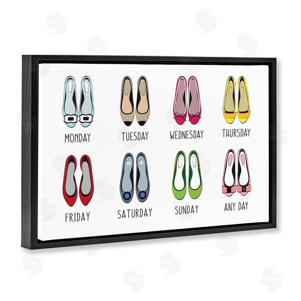Stupell Industries Martina Pavlova | Shoe Week Days Wall Art