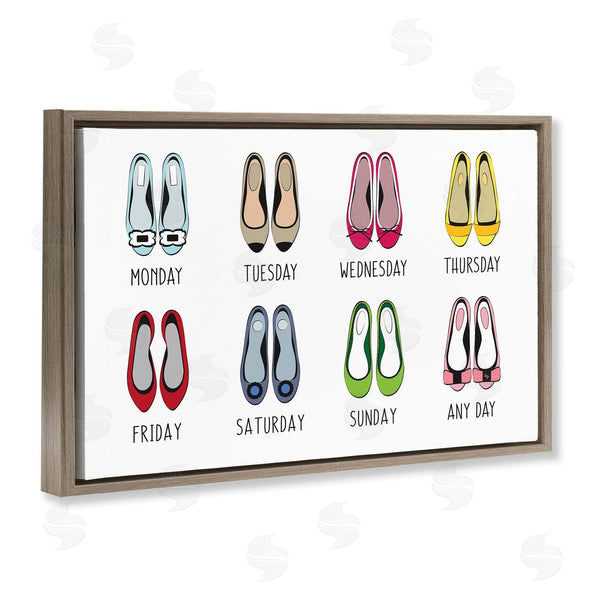 Stupell Industries Martina Pavlova | Shoe Week Days Wall Art