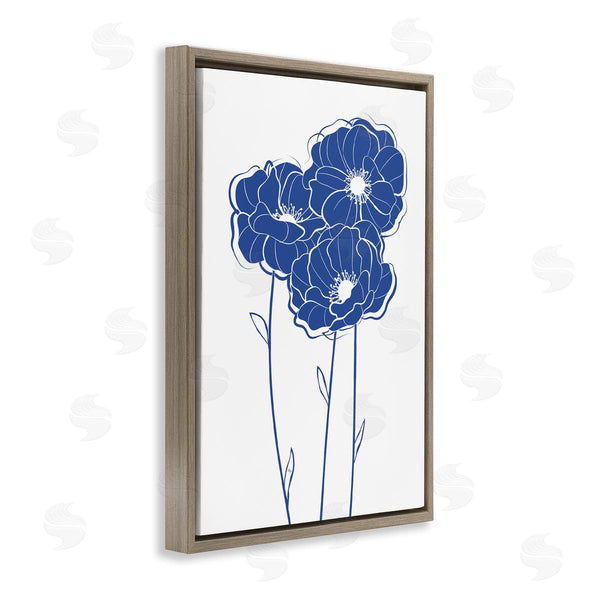 Stupell Industries Martina Pavlova | Simple Blue Blooms Trio