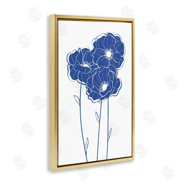 Stupell Industries Martina Pavlova | Simple Blue Blooms Trio
