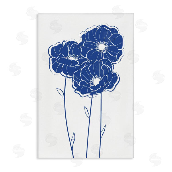 stupell industries Martina Pavlova | Simple Blue Blooms Trio