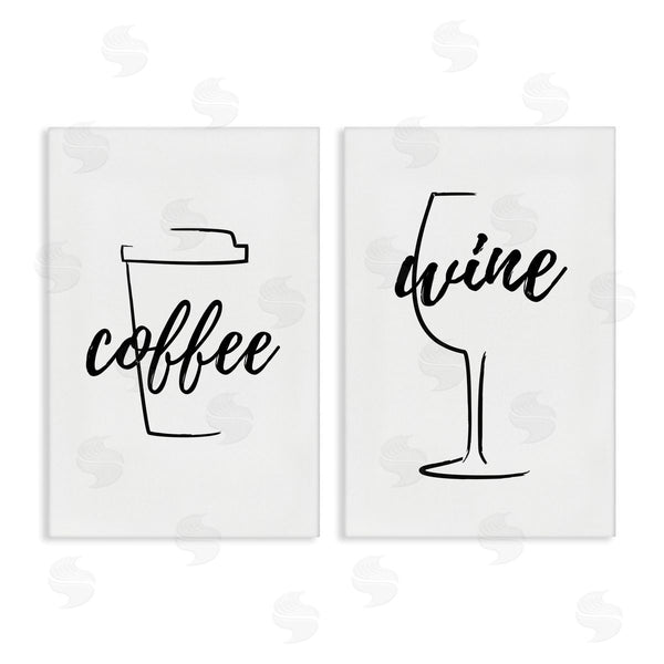 stupell industries Martina Pavlova | Simple Coffee Wine Drawing Wall Art