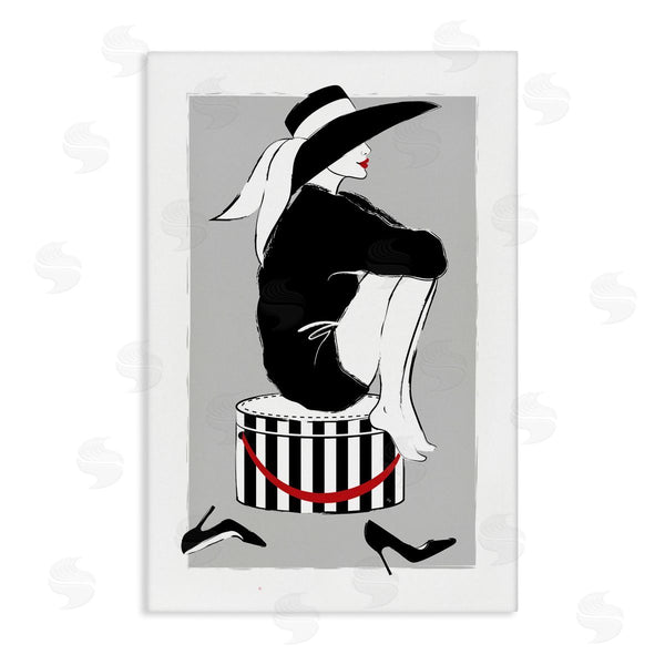 stupell industries Martina Pavlova | Sitting On Hat Box