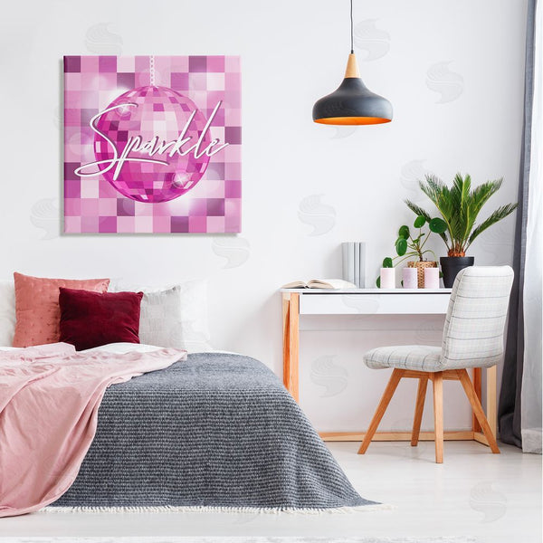 Stupell Industries Martina Pavlova | Sparkle Pink Disco Ball Pattern Wall Art