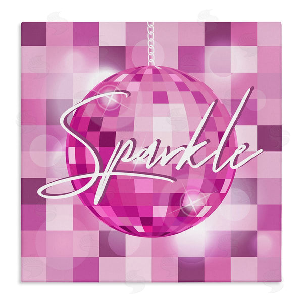 stupell industries Martina Pavlova | Sparkle Pink Disco Ball Pattern Wall Art