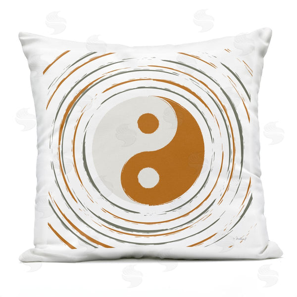 Stupell Industries Martina Pavlova | Spiritual Yin Yang Symbol Shape Printed Throw Pillow