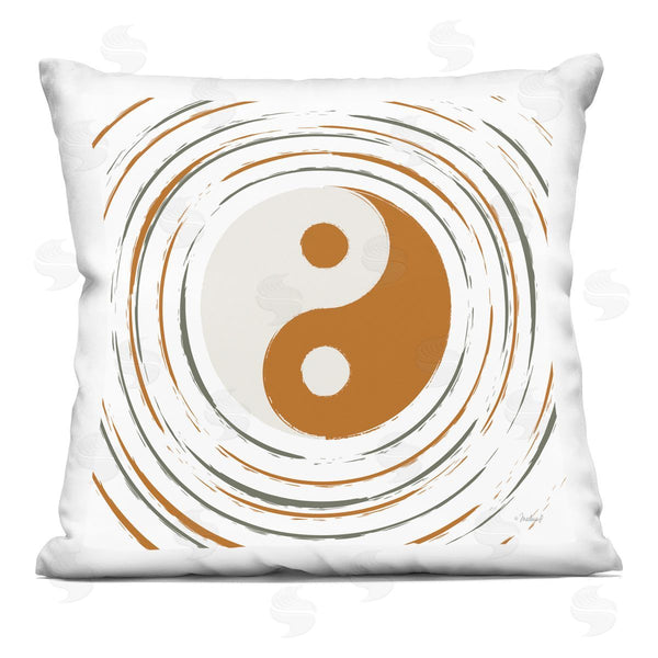 stupell industries Martina Pavlova | Spiritual Yin Yang Symbol Shape Printed Throw Pillow