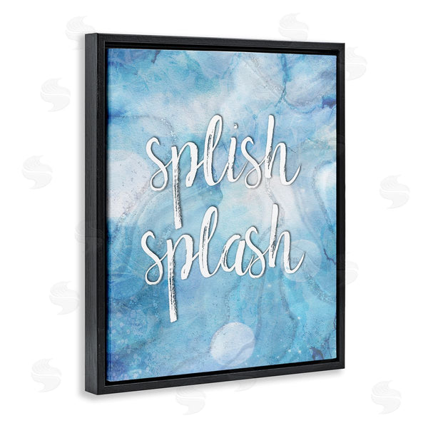Stupell Industries Martina Pavlova | Splish Splash Blue Bathroom Water Wall Art