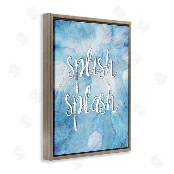 Stupell Industries Martina Pavlova | Splish Splash Blue Bathroom Water Wall Art