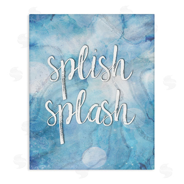 stupell industries Martina Pavlova | Splish Splash Blue Bathroom Water Wall Art