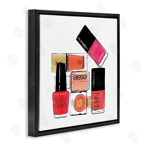 Stupell Industries Martina Pavlova | Stack Of Nail Polish Glam Fashion Beauty Cosmetics Wall Art