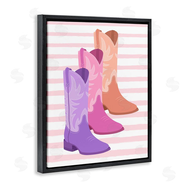 Stupell Industries Martina Pavlova | Striped Pastel Cowgirl Boots Wall Art