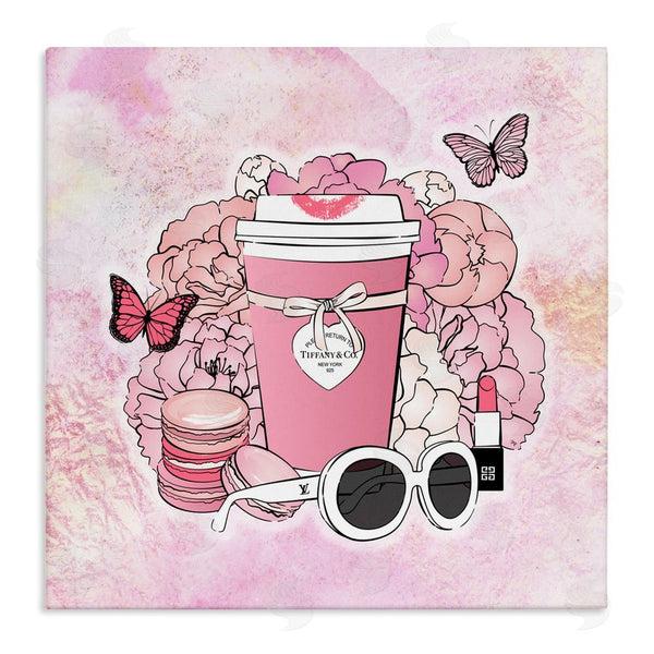stupell industries Martina Pavlova | Stylish Coffee & Flowers Wall Art