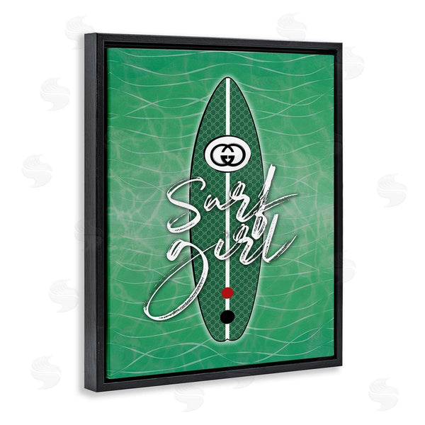 Stupell Industries Martina Pavlova | Surf Girl On Green Wall Art