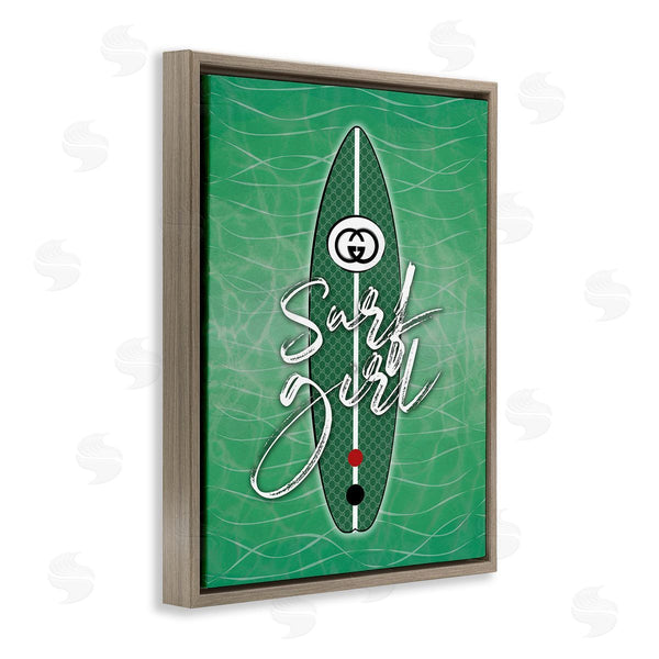 Stupell Industries Martina Pavlova | Surf Girl On Green Wall Art