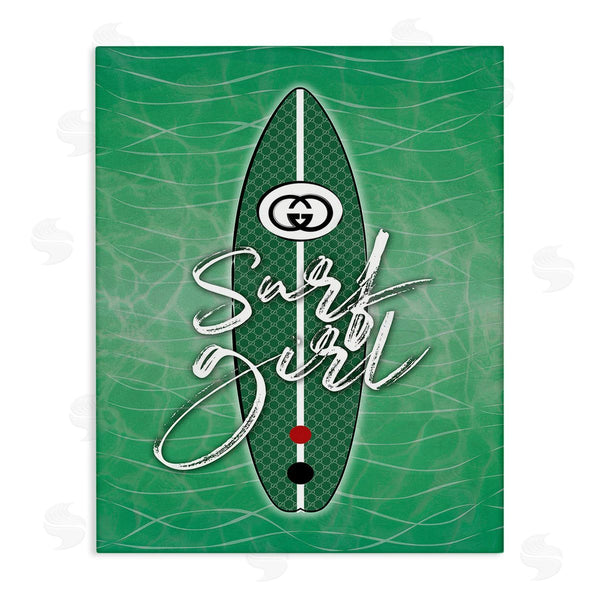 stupell industries Martina Pavlova | Surf Girl on Green Wall Art