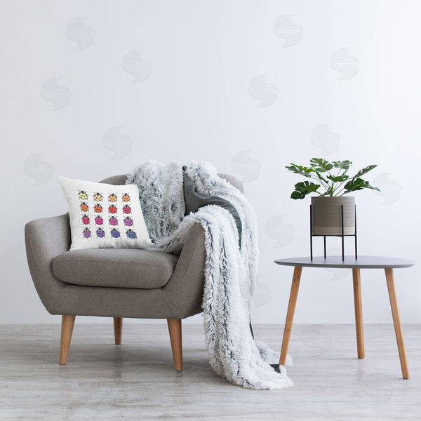 Stupell Industries Martina Pavlova | Symmetrical Ladybug Pattern Printed Throw Pillow