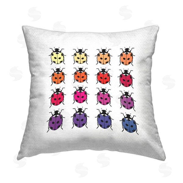 Stupell Industries Martina Pavlova | Symmetrical Ladybug Pattern Printed Throw Pillow