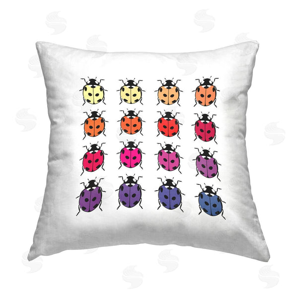stupell industries Martina Pavlova | Symmetrical Ladybug Pattern Printed Throw Pillow