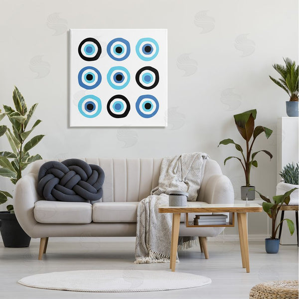 Stupell Industries Martina Pavlova | Traditional Art Deco Evil Eyes Symbolic Spiral Amulets Wall Art