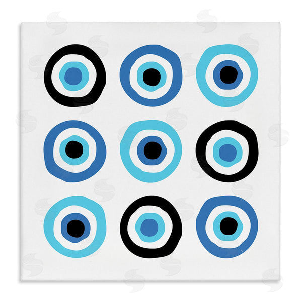 stupell industries Martina Pavlova | Traditional Art Deco Evil Eyes Symbolic Spiral Amulets Wall Art