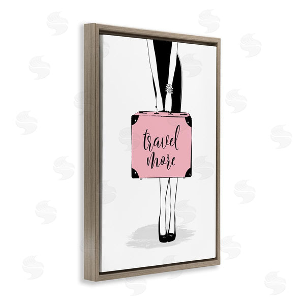 Stupell Industries Martina Pavlova | Travel More And Suitcase Wall Art