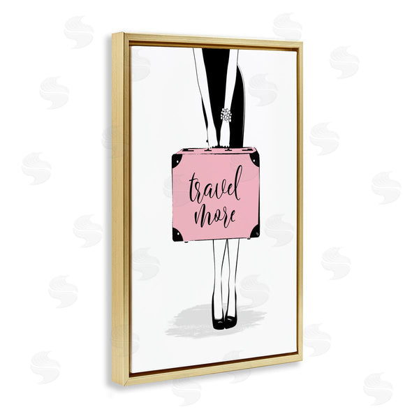 Stupell Industries Martina Pavlova | Travel More And Suitcase Wall Art
