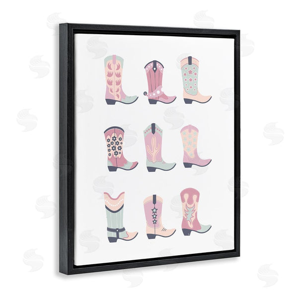 Stupell Industries Martina Pavlova | Various Pastel Cowgirl Boots Wall Art