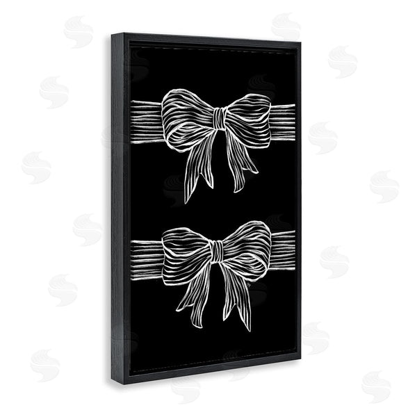 Stupell Industries Martina Pavlova | White Bows On Black