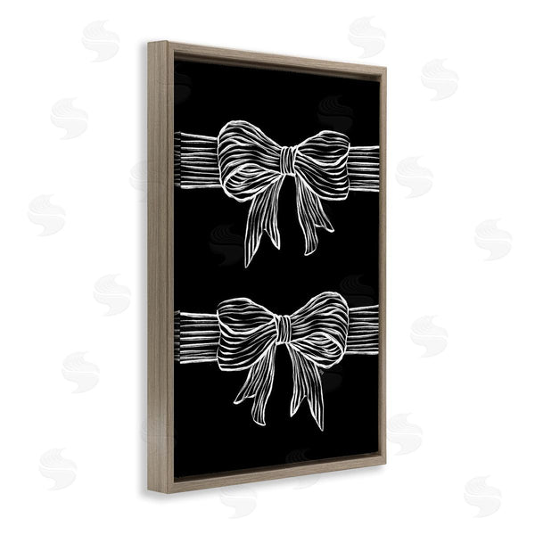 Stupell Industries Martina Pavlova | White Bows On Black