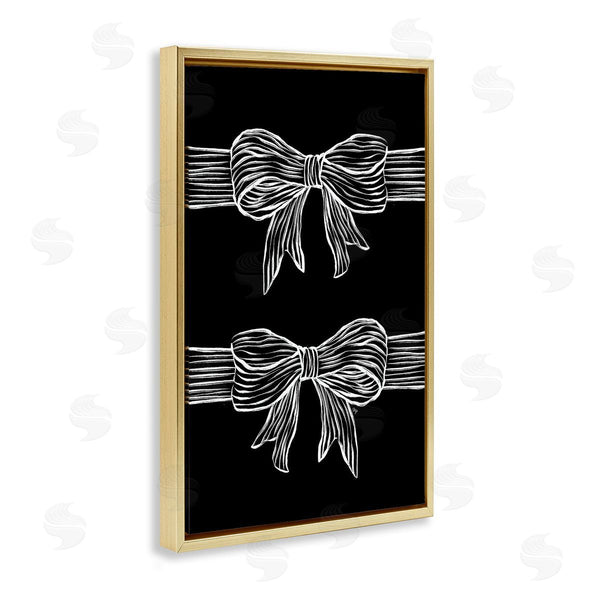 Stupell Industries Martina Pavlova | White Bows On Black