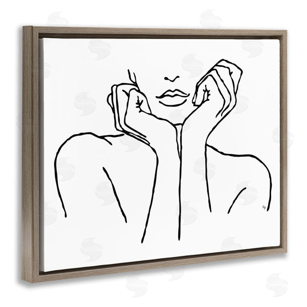Stupell Industries Martina Pavlova | Woman Face Outline Doodle Wall Art