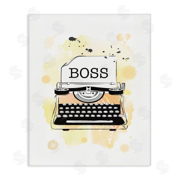 stupell industries Martina Pavlova | Yellow Typewriter Boss Abstract Splash