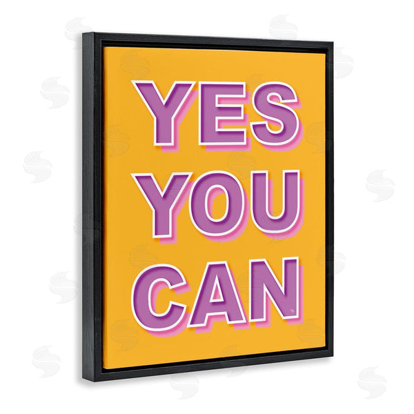 Stupell Industries Martina Pavlova | Yes You Can Purple & Yellow Wall Art