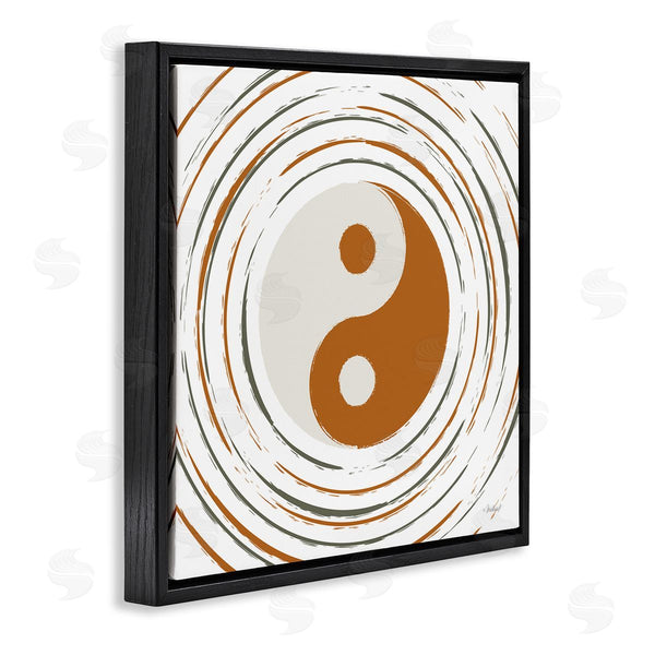 Stupell Industries Martina Pavlova | Yin Yang Taijitu Symbol Spiritual Circular Stripes Wall Art