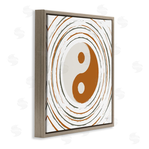 Stupell Industries Martina Pavlova | Yin Yang Taijitu Symbol Spiritual Circular Stripes Wall Art